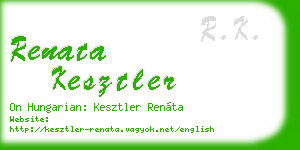 renata kesztler business card